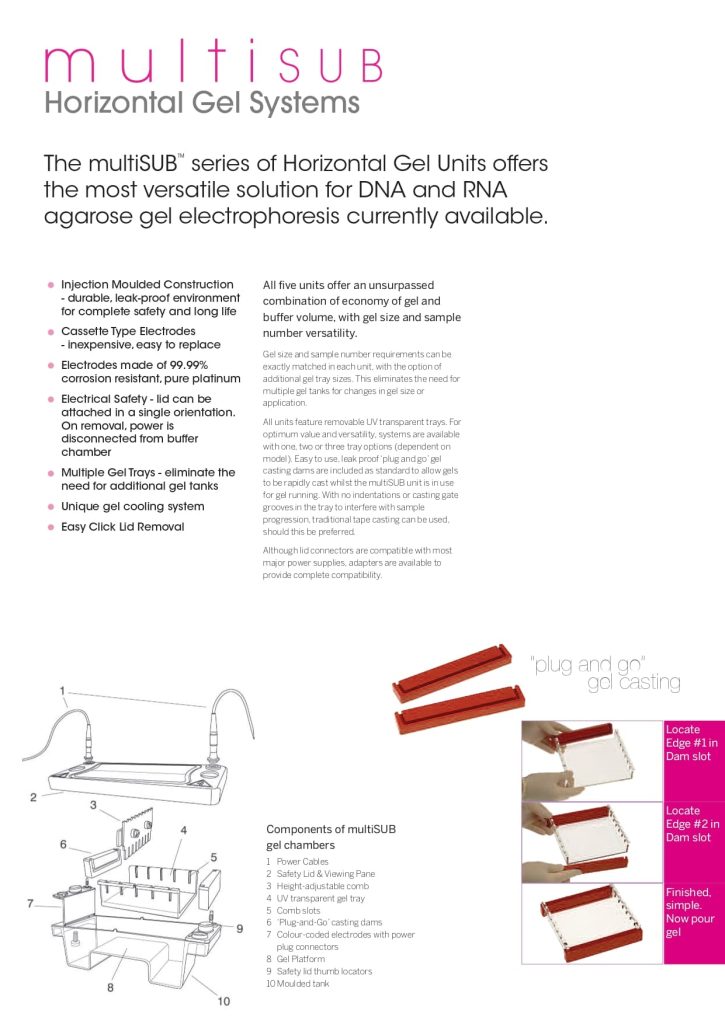 Horizontal Gel Electrophoresis multiSUB Midi, Midi